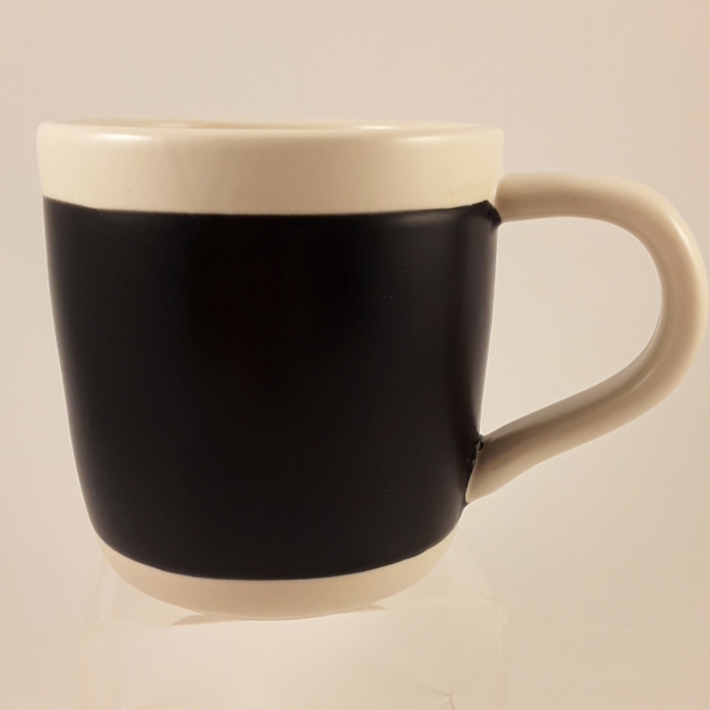 Starbucks mug ivory and black matte 2009 16 oz